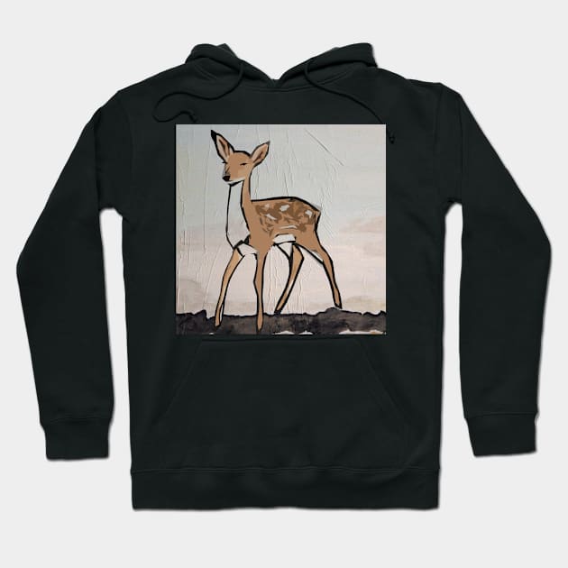 Sodaartstudio Digital Simple Modern Deer Hoodie by SodaArtStudio